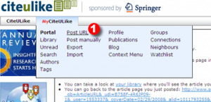 图1 CiteULike通过URL添加的入口